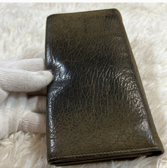 Vintage Fendi Wallet Long Khaki Leather Please See Photos - Picture 6 of 9